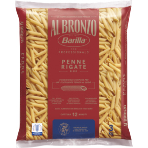 Barilla Al Bronzo Penne Rigate, N° 352, 3 kg