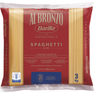 Barilla Al Bronzo Spaghetti, N° 305, 4 x 3 kg Barilla Al Bronzo Spaghetti, N° 305, 4 x 3 kg
