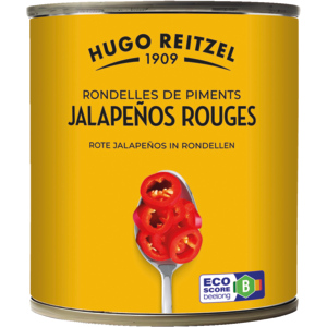 Hugo Reitzel Jalapenos rot in Scheiben, 2,95 kg Hugo Reitzel Jalapenos rot in Scheiben, 2,95 kg