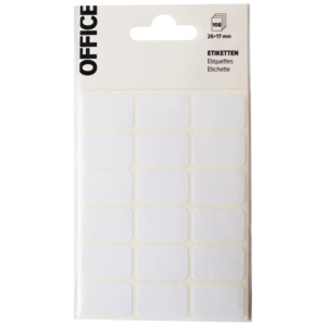 Office Etiketten 26 x 17 mm weiss Pack zu 5 x 108 Stück