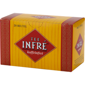 Infre Tee, entkoffeinierter Schwarztee, 20 x 2 g Infre Tee, entkoffeinierter Schwarztee, 20 x 2 g