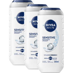 Nivea Dusch Men Sensitive, 3 x 250 ml
