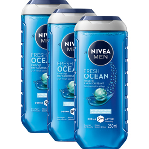 Nivea Pflegedusch Men Fresh Ocean, 3 x 250 ml Nivea Pflegedusch Men Fresh Ocean, 3 x 250 ml