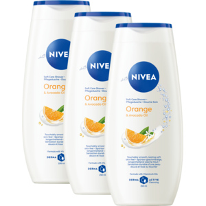 Nivea Dusch Care & Orange, 3 x 250 ml Nivea Dusch Care & Orange, 3 x 250 ml