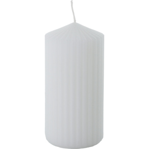 Zylinderkerze gerillt, 70 x 140 mm, 62 h, weiss Zylinderkerze gerillt, 70 x 140 mm, 62 h, weiss