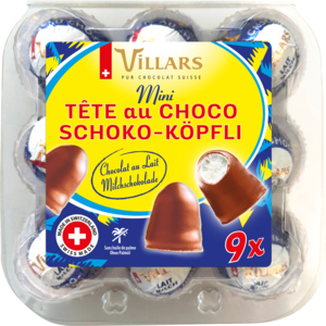 Villars Mini Schoko-Köpfli Milchschokolade , 9 x10 g Villars Mini Schoko-Köpfli Milchschokolade , 9 x10 g