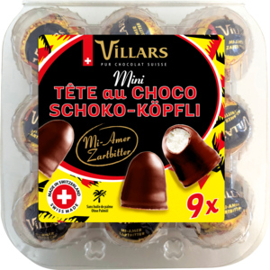 Villars Mini Schoko-Köpfli zartbitter , 9 x10 g Villars Mini Schoko-Köpfli zartbitter , 9 x10 g