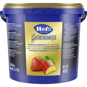 Hero Konfitüre Erdbeer / Rhabarber Extra, 4,25 kg Hero Konfitüre Erdbeer / Rhabarber Extra, 4,25 kg