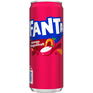 Fanta Mango Dragonfruit 33 cl, lattina