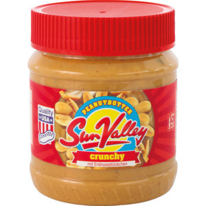 Sun Valley Erdnussbutter crunchy, 12 x 340 g Sun Valley Erdnussbutter crunchy, 12 x 340 g