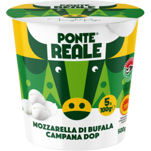 Ponte Reale Mozzarella di bufala, 5 x 100 g Ponte Reale Mozzarella di bufala, 5 x 100 g