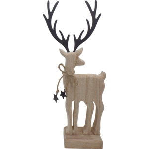 Hirsch mit Geweih, 19 x 5,5 x 37 cm