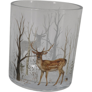 Teelichthalter mit Hirsch, 10 cm Teelichthalter mit Hirsch, 10 cm