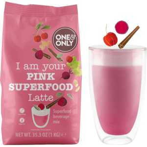 One & Only Pink Superfood Latte Powder, 6 x 1 kg