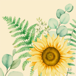 Dunisoft Servietten Sunflower dreams 40 x 40 cm, 60 St