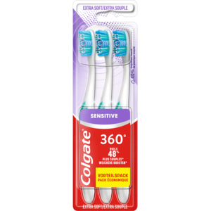 Colgate Zahnbürste 360°, sensitive, 3 St Colgate Zahnbürste 360°, sensitive, 3 St