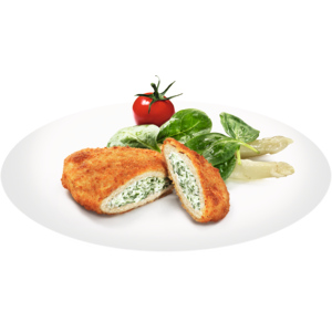 Fredag Vegetarisches Schnitzel Frischkäse Spinat, tiefgekühlt, ca. 120 g, 5 kg