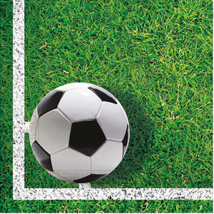 In/Out Servietten Fussball, 33 x 33 cm, Pack zu 20 Stück