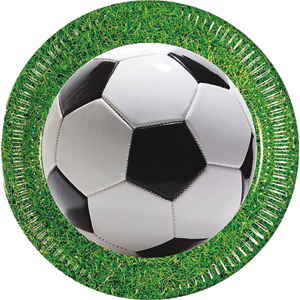 In/Out Teller Fussball, 23 cm, Pack zu 8 Stück In/Out Teller Fussball, 23 cm, Pack zu 8 Stück