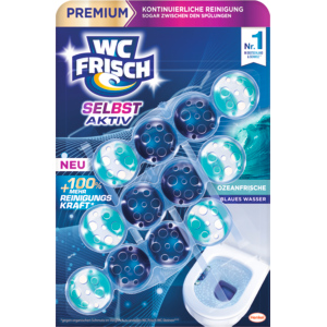 WC Frisch Selbst Aktiv Blauspüler Einhänger, Ozean, 3 x 50 g