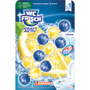 WC Frisch Kraft-Aktiv Einhänger, Lemon, 3 x 50 g