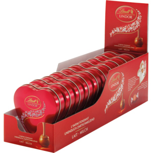 Lindor Metallherzdose Milch, 20 x 62 g Lindor Metallherzdose Milch, 20 x 62 g