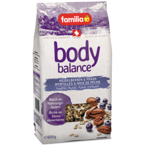Familia body balance Heidelbeer & Pacan ohne Zucker, 600 g