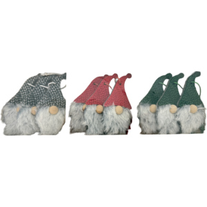 Santas zum Hängen, assortiert, 9 Stück Santas zum Hängen, assortiert, 9 Stück