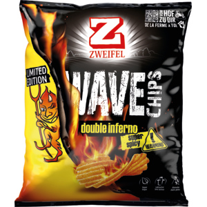 Zweifel Wave Chips Double Inferno, 8 x 120 g Zweifel Wave Chips Double Inferno, 8 x 120 g