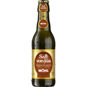 Möhl Saft vom Fass trüb mit Alkohol 33 cl EW Glas
