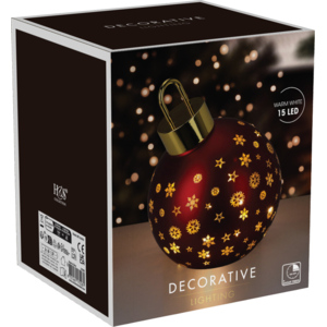 LED Weihnachtskugel, 15 cm, rot, assortiert LED Weihnachtskugel, 15 cm, rot, assortiert