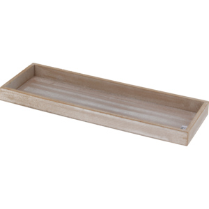 Tablett aus Holz, grau, 14 x 40 cm Tablett aus Holz, grau, 14 x 40 cm