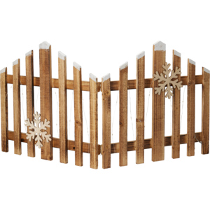 Zaun mit LED, 38 cm, braun Zaun mit LED, 38 cm, braun