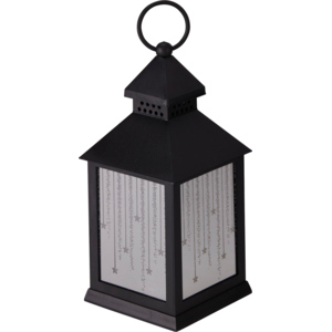 Laterne mit LED, 23 cm, assortiert