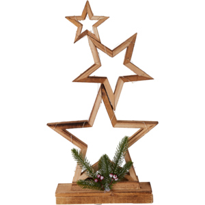 Holzstern mit LED, 53 cm Holzstern mit LED, 53 cm