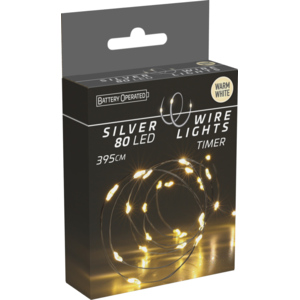 Silberdraht 80 LED, Warmweiss Silberdraht 80 LED, Warmweiss