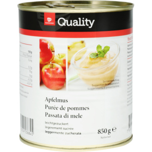 Quality Apfelmus, gezuckert, 6 x 850 g