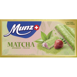 Munz Tafel Matcha Erdbeere, 100 g