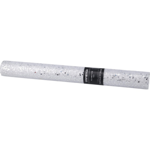 Dekostoff mit Pailletten, silber, 38 x 200 cm Dekostoff mit Pailletten, silber, 38 x 200 cm