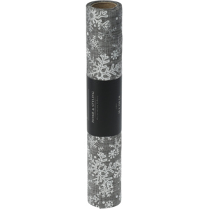 Dekostoff, grau/silber, 28 x 250 cm Dekostoff, grau/silber, 28 x 250 cm