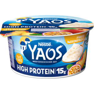 Nestlé Yaos Yogurt High Protein Pesca-Frutto della passione, 170 g