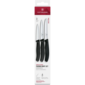 Gemüsemesser-Set schwarz, 3 teilig