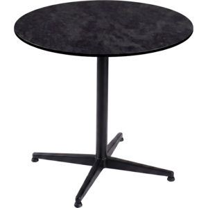 HPL Tisch Nero Granite, ⌀ 70 cm, untergestell schwarz