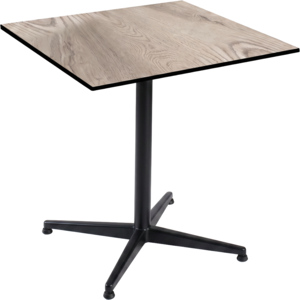 HPL Tisch Rustic Oak, 80 x 80 cm, untergestell schwarz HPL Tisch Rustic Oak, 80 x 80 cm, untergestell schwarz