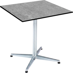 HPL Tisch Grigio Granite, 70 x 70 cm, untergestell galvanisch HPL Tisch Grigio Granite, 70 x 70 cm, untergestell galvanisch