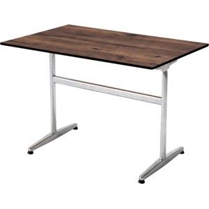 HPL Tisch Hunton Oak, 120 x 80 cm, untergestell galvanisch