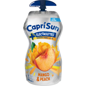Capri-Sun + Electrolytes Mango-Peach 33 cl Capri-Sun + Electrolytes Mango-Peach 33 cl