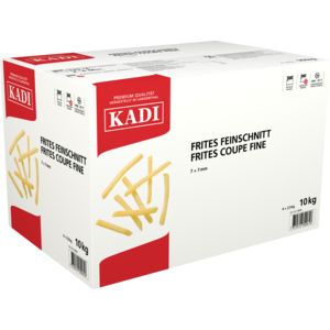 Kadi Pommes Frites Feinschnitt, TK, 7 x 7 mm, 10 kg