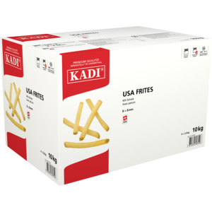 Kadi USA Frites mit Schale, 8 x 8 mm, TK, 4 x 2,5 kg