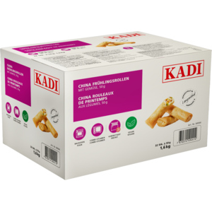 Kadi Frühlingsrollen China Gemüse, vegetarisch, TK, 32 x 50 g / 1,6 kg Kadi Frühlingsrollen China Gemüse, vegetarisch, TK, 32 x 50 g / 1,6 kg